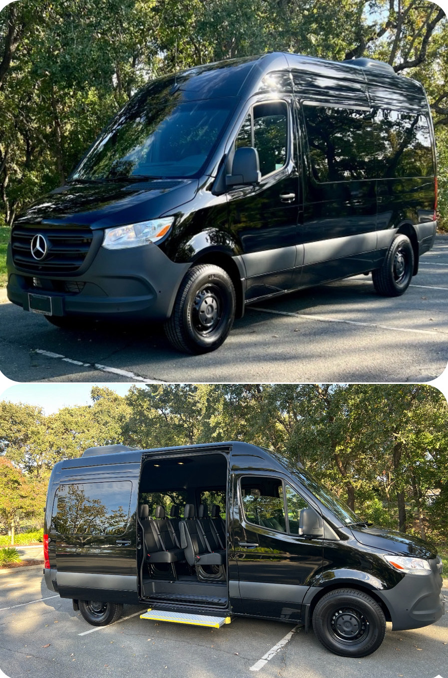 Our 10 Passenger Sprinter $120 an hour 6 hour Minimum Sonoma & Napa